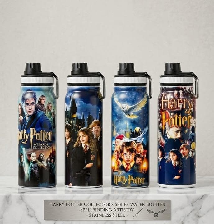 Harry Potter Water Bottle for Kids | 800 ml | Color as per Stock dispatched | Pack of 1 Pc