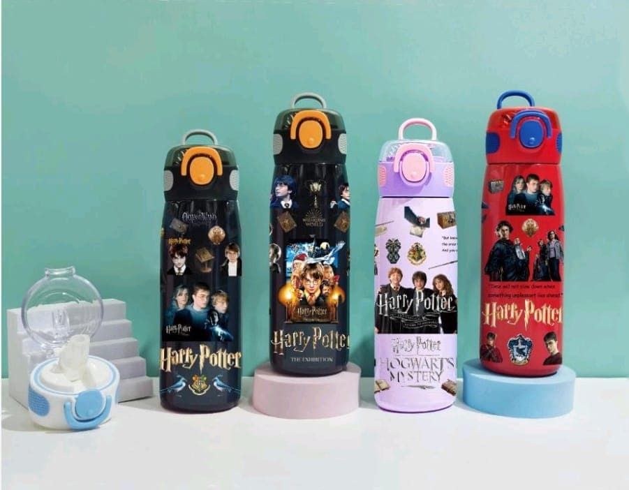 Harry Potter Water Bottle for Kids | 620 ml | Color as per Stock dispatched | Pack of 1 Pc