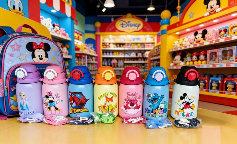 Disney Water Bottle for Kids | 800 ml | Color as per Stock dispatched | Pack of 1 Pc — view 2