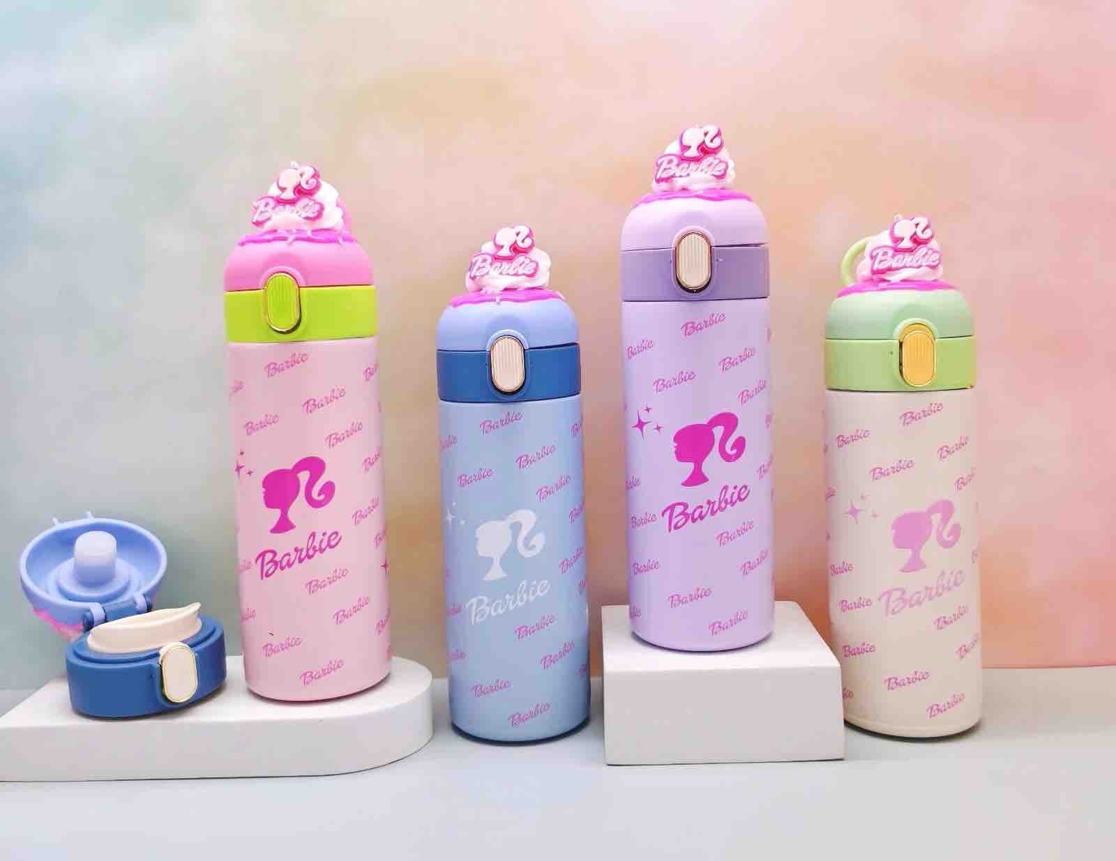 Barbie Water Bottle for Kids | Color as per Stock dispatched | Pack of 1 Pc