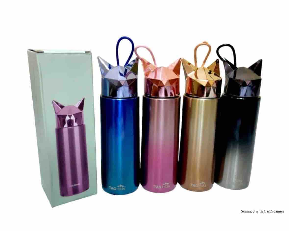 Stainless Steel Water Bottle | Style 3 | Color as per Stock dispatched | Pack of 1 Pc