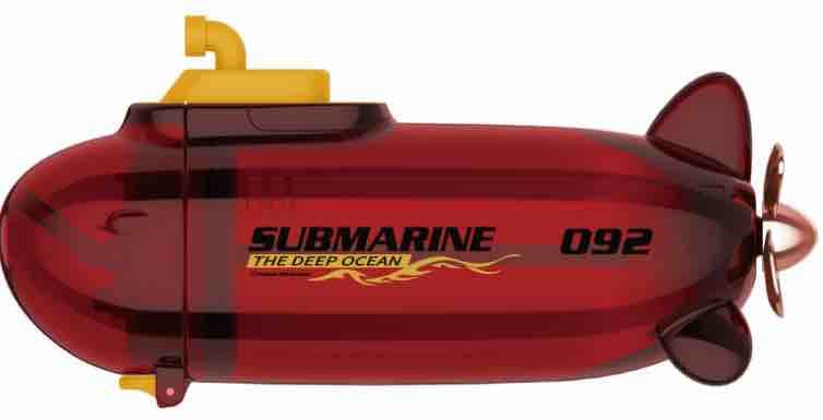 Submarine Shaped Water Bottle for Kids | Color as per Stock dispatched | Pack of 1 Pc