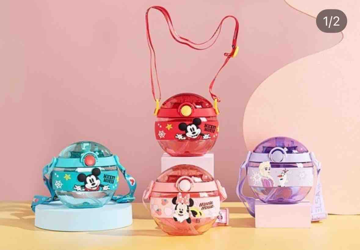 Disney Water Bottle for Kids | Color as per Stock dispatched | Pack of 1 Pc