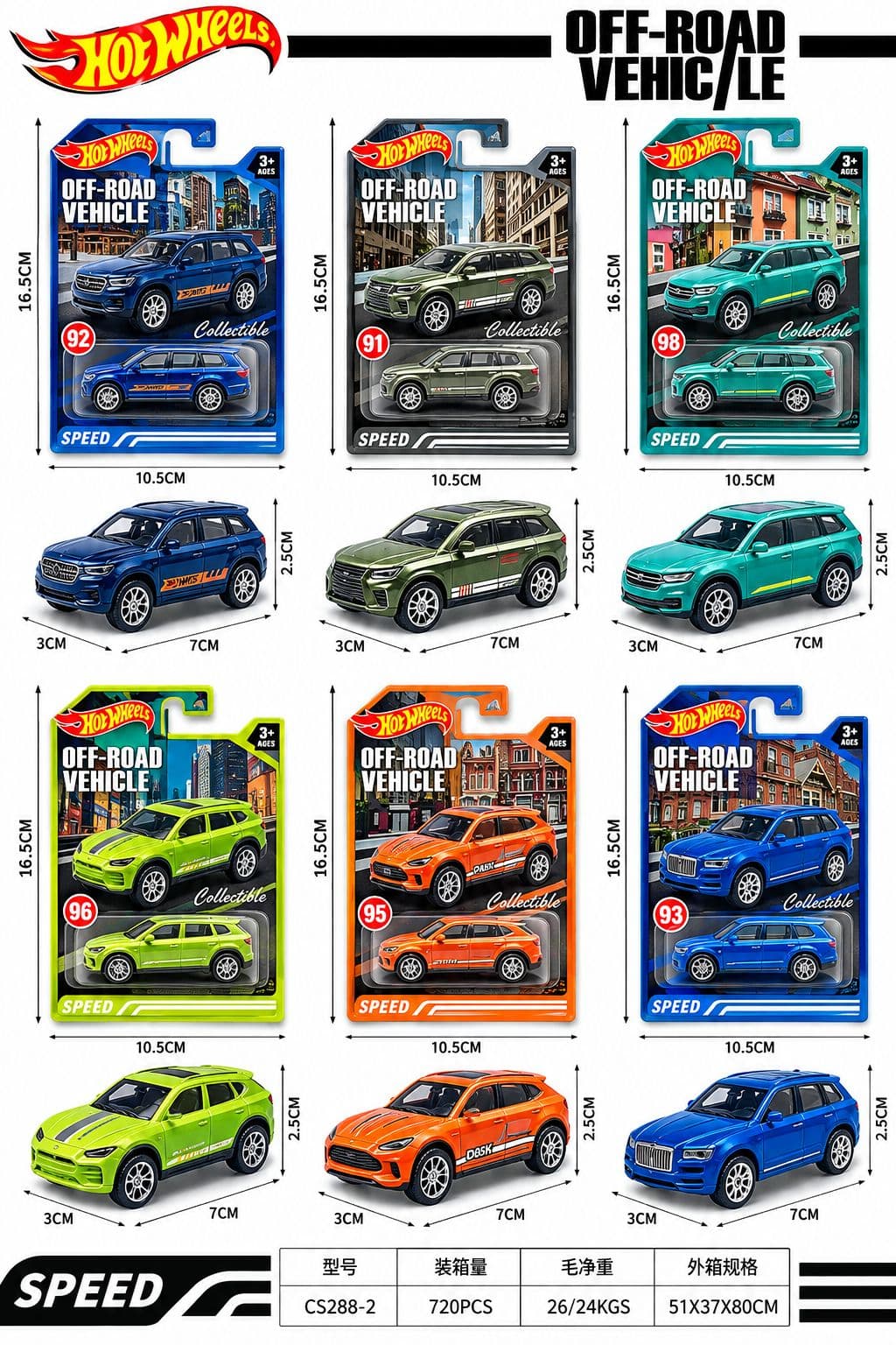 Hot Wheels Off-Road SUV Die-Cast Metal Toy Car for Kids | Color as per Stock dispatched | China Item | Limited Stock