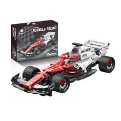 LEGO Style - Formula Racing Building Blocks Set 1:18 Pull Back Car | 276 PCS STEM Construction Kit | Educational Building Toy for Boys & Girls | Motor Skills, Creativity & Problem-Solving Toy