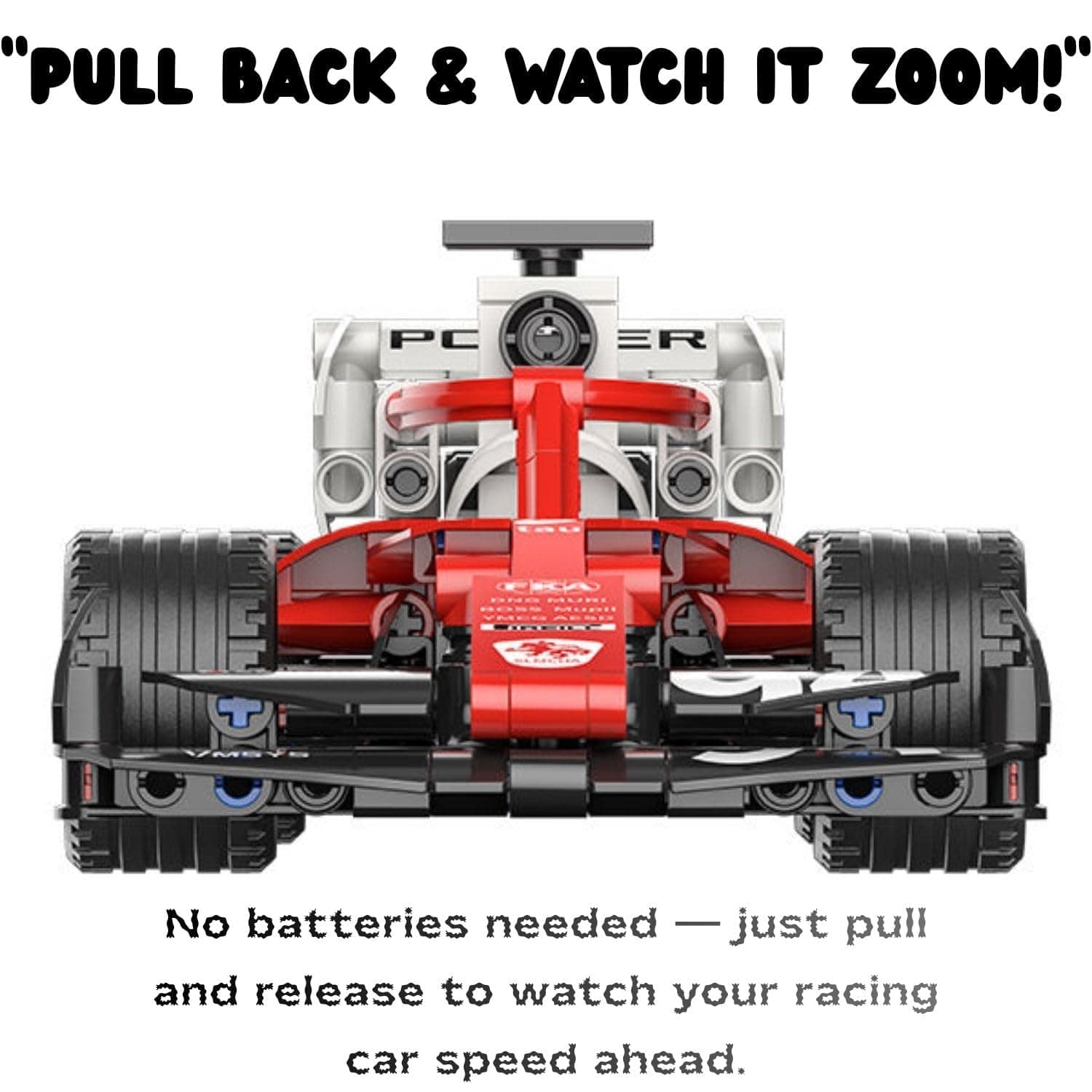 LEGO Style - Formula Racing Building Blocks Set 1:18 Pull Back Car | 276 PCS STEM Construction Kit | Educational Building Toy for Boys & Girls | Motor Skills, Creativity & Problem-Solving Toy — view 2