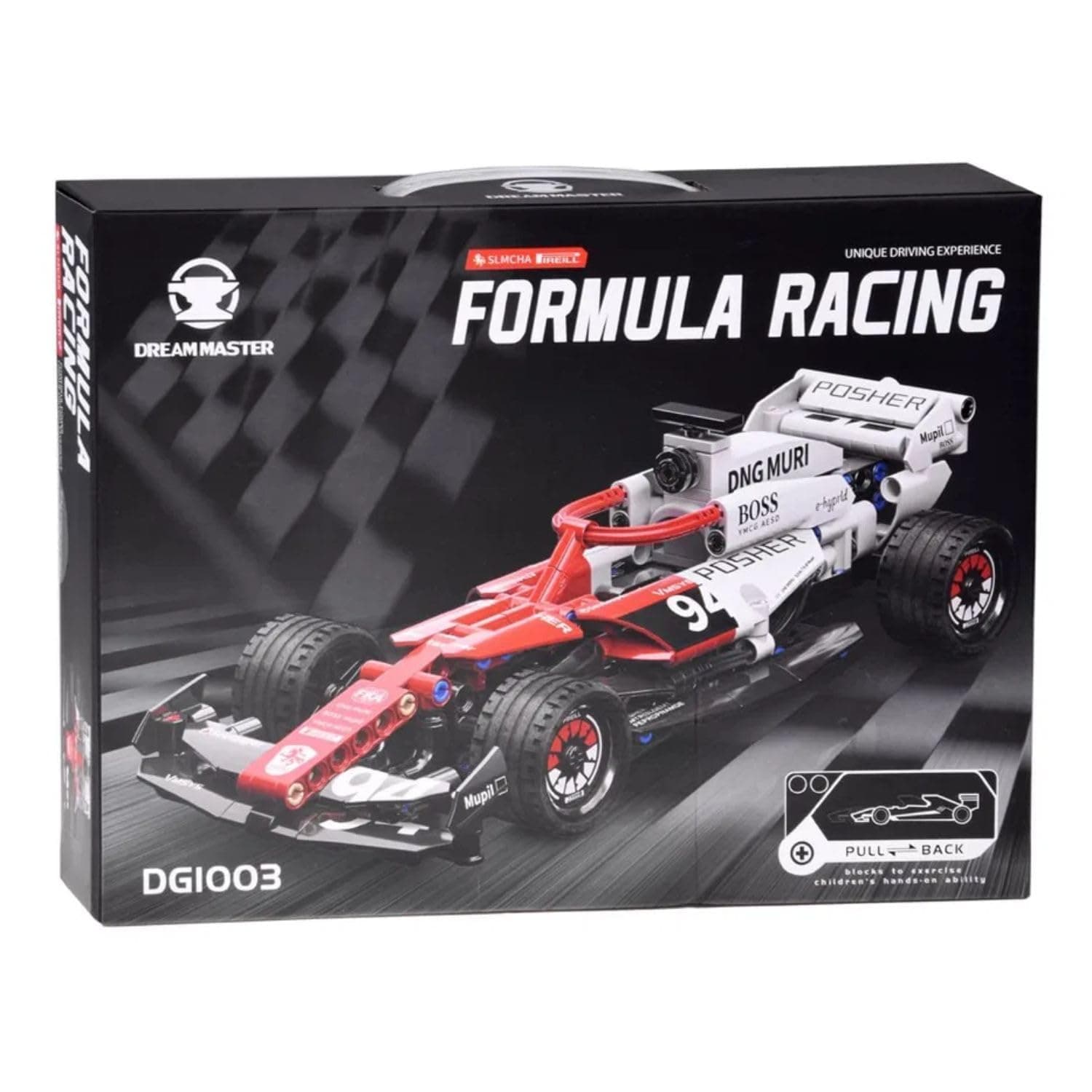LEGO Style - Formula Racing Building Blocks Set 1:18 Pull Back Car | 276 PCS STEM Construction Kit | Educational Building Toy for Boys & Girls | Motor Skills, Creativity & Problem-Solving Toy — view 7