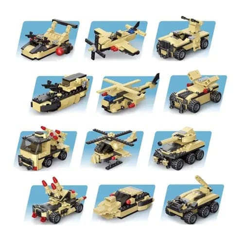 LEGO Style Multificence Building Blocks Tank Set | 724+ Pieces | 13 Different Shapes | Ages 6+ | Model 31038 — view 4