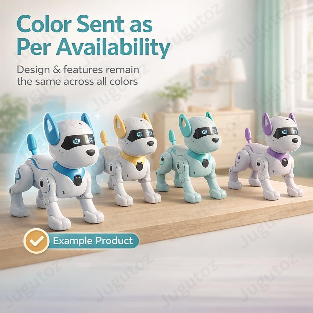 RC Robot Dog Toy for Kids with Touch Control, Walking & Talking Features Smart Robotic Puppy with Lights & Music Interactive Remote Control Pet Toy for Boys & Girls (White) — view 7