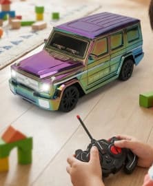 G-Wagon 1:16 Electroplated Remote Control SUV Car Toy with Rainbow Mirror Finish & LED Lights And Sound for Kids, Fun Entertainment Kids Car Toys, Best Gifts for Boys And Girls - Multicolor