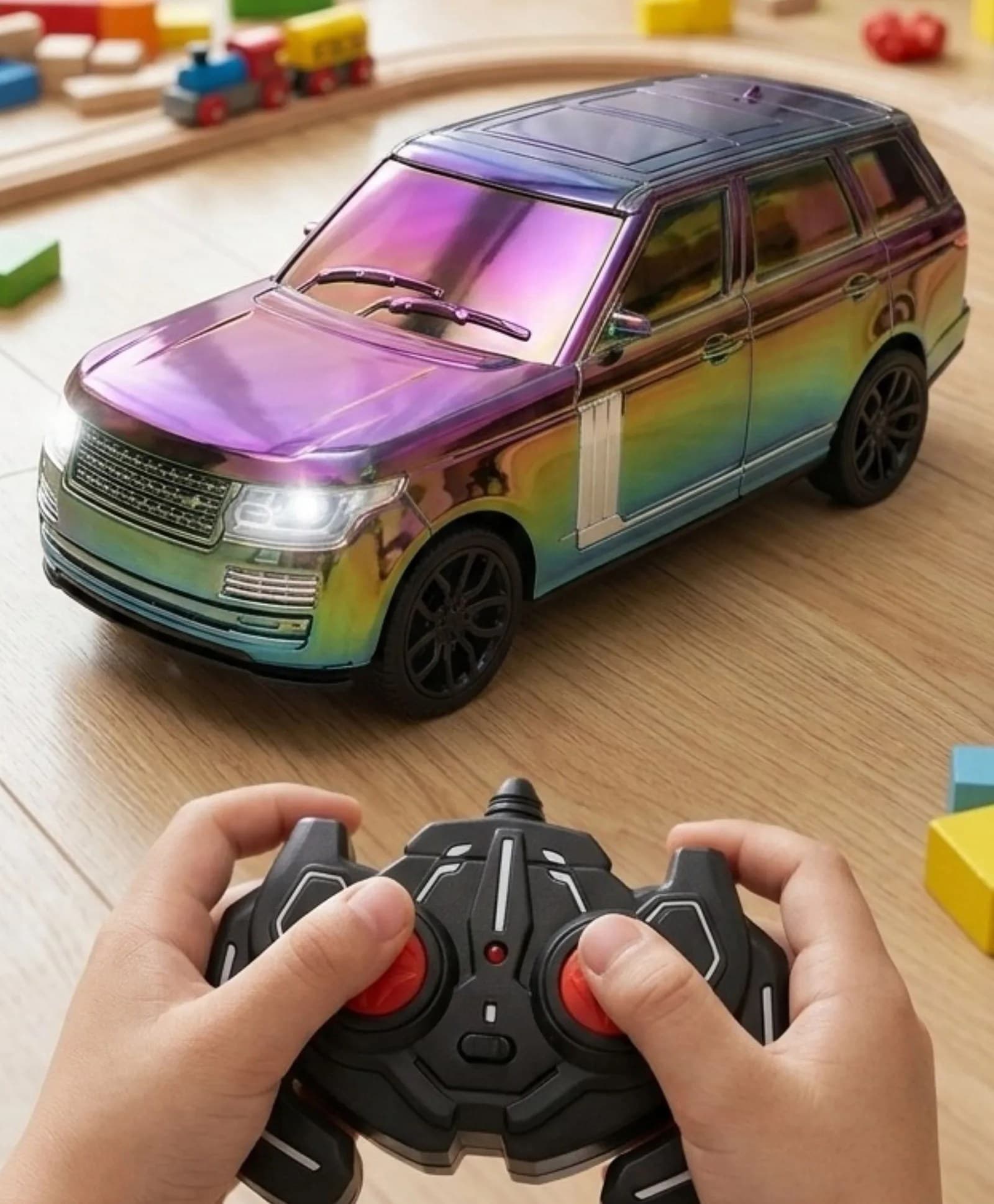RANGE ROVER RC CAR 1:16 Premium Electroplated Off-Road SUV High-Speed RC Car Toy with LED Simulation Lights And Sound for Kids