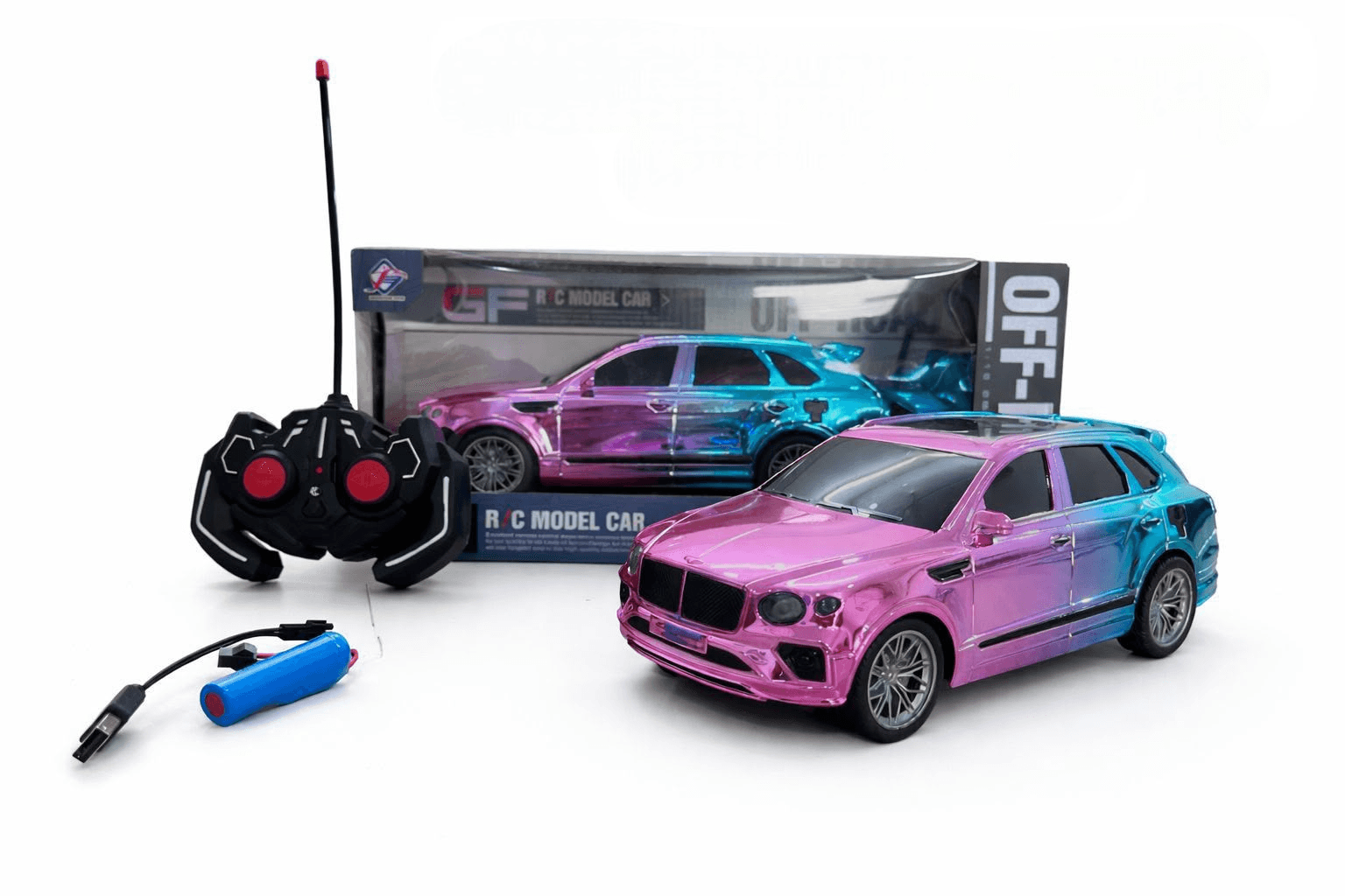 Kidoyz BENTLEY GF CAR 1:16 Electroplated Remote Control with Rainbow Mirror Finish & LED Lights And Sound for Kids