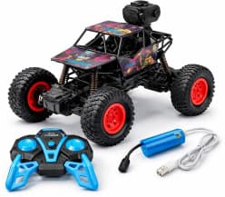 RC Car for Kids | Rock Crawler Monster Truck Drift Remote Control Car | 100+ft Range 2.4GHz | Rechargeable Battery, Type-C USB | 2WD Off-Road Climbing Racing Toy