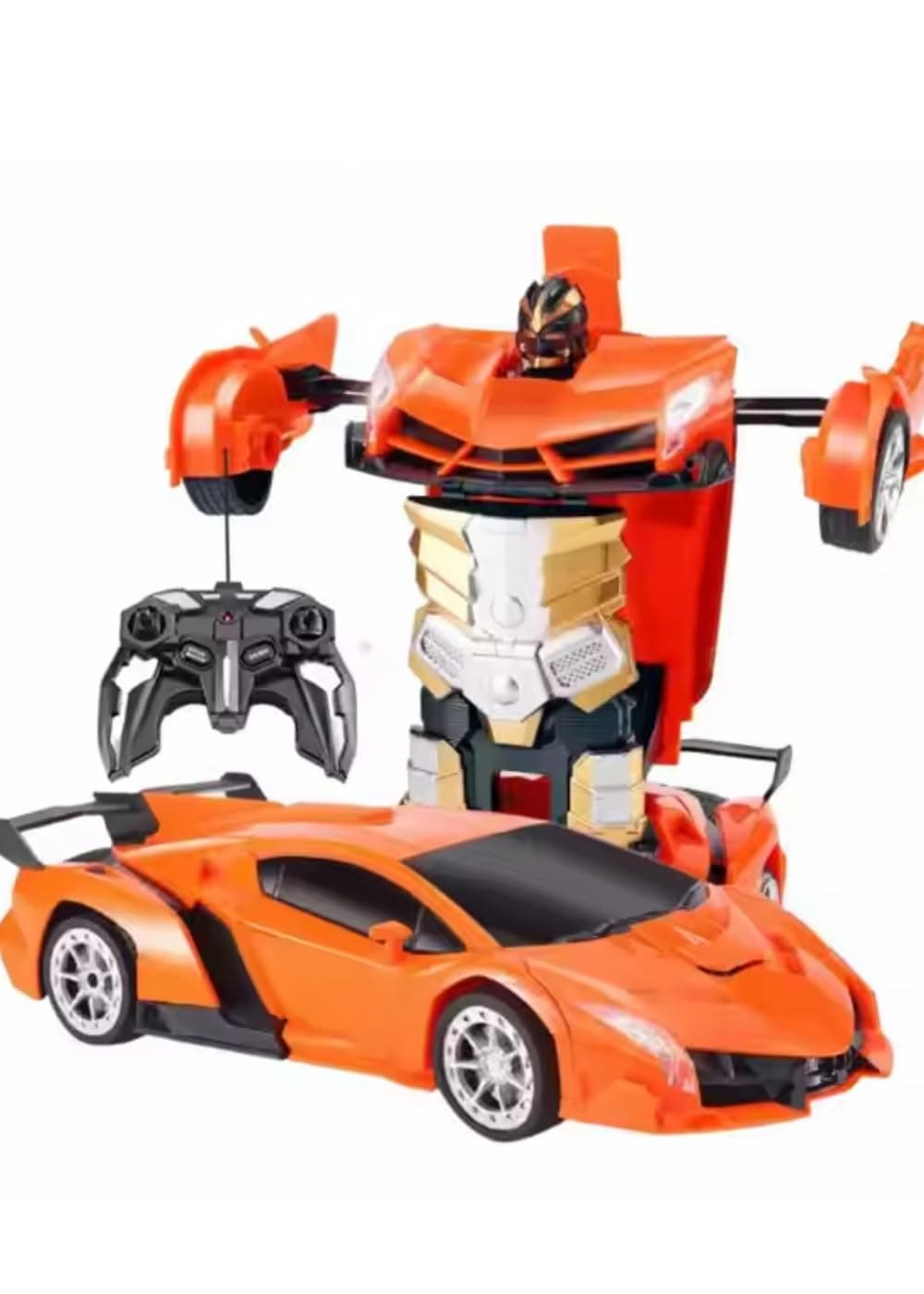 Remote Control car Robot Cars for Kids 4+ Year Deformation Car, 2 in 1 with Spray funtion Convertible Robot car Rc Racing Car, Rechargeable, (Pack of 1)(Orange Colour) (red or Yellow) — view 3