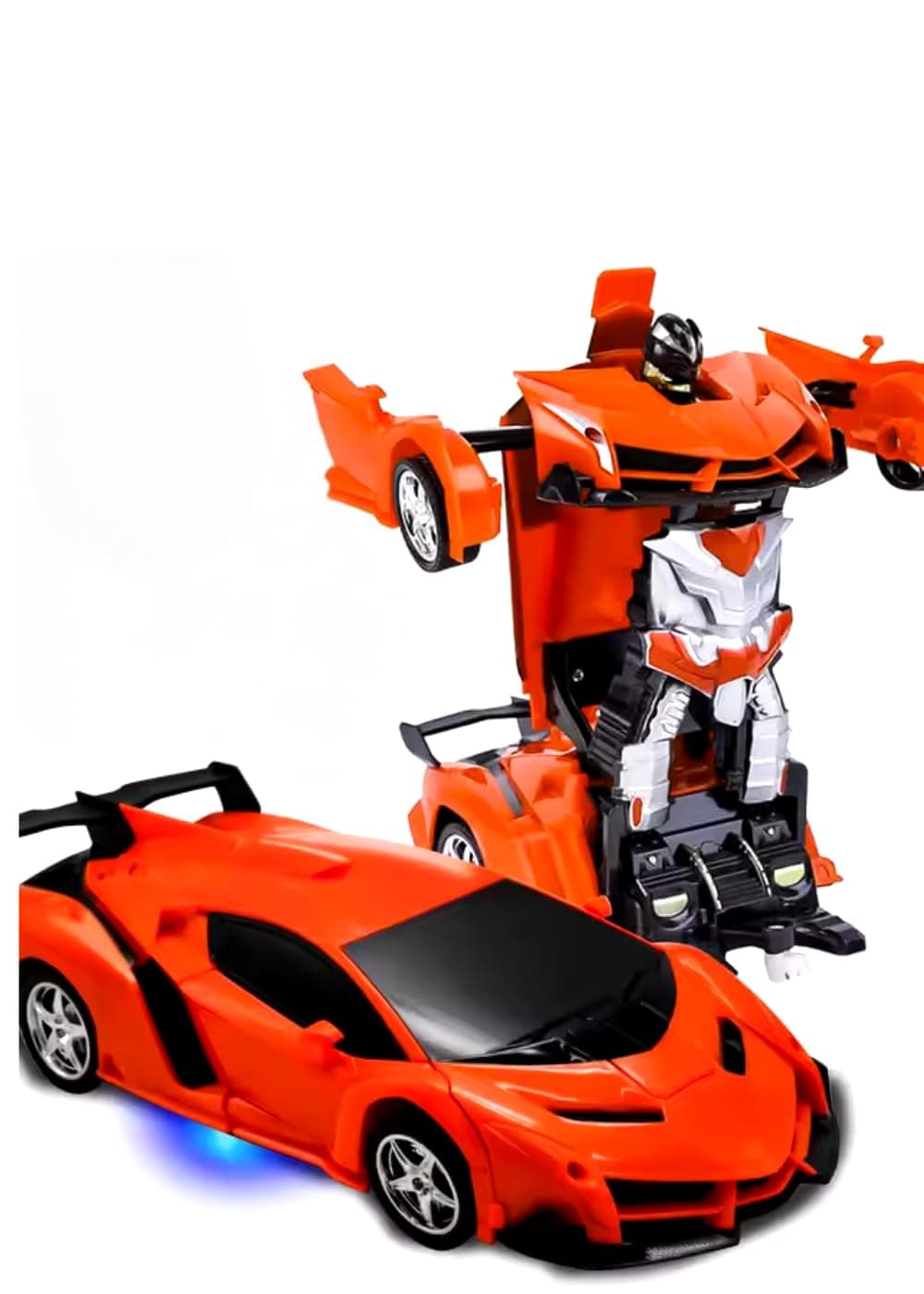 Remote Control car Robot Cars for Kids 4+ Year Deformation Car, 2 in 1 with Spray funtion Convertible Robot car Rc Racing Car, Rechargeable, (Pack of 1)(Orange Colour) (red or Yellow) — view 4