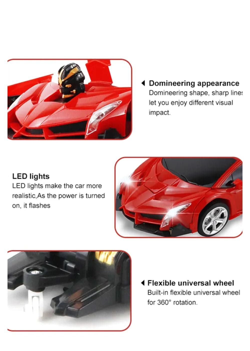 Remote Control car Robot Cars for Kids 4+ Year Deformation Car, 2 in 1 with Spray funtion Convertible Robot car Rc Racing Car, Rechargeable, (Pack of 1)(Orange Colour) (red or Yellow) — view 6