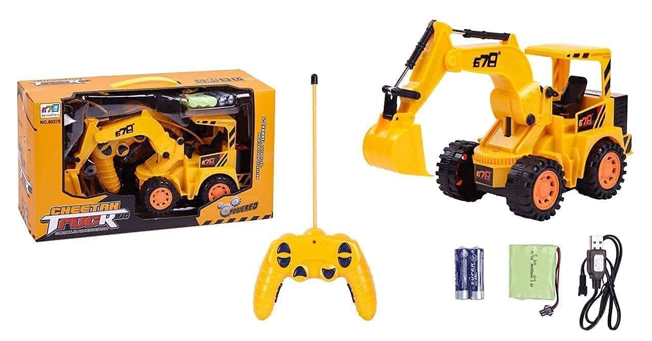 Wireless Remote Control Construction Truck Toy for Kids, LED Light RC Construction Vehicle with 2.4GHz Remote Control, Heavy Duty Engineering Truck, Battery Operated Toy Gift for Boys & Girls Age 3+ — view 3