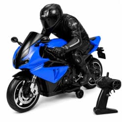 Kidoyz Rechargeable RC Motorcycle Toy for Kids | 2.4GHz Remote Control Racing Bike with LED Lights, Music & Sound | Rechargeable Battery Operated Motorbike - Random Color