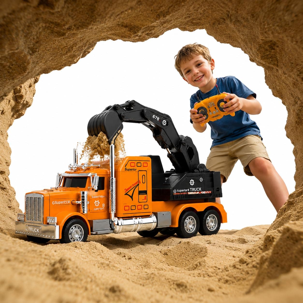 Truck JCB Remote Control JCB Excavator Construction Vehicle Toy for Kids — view 2