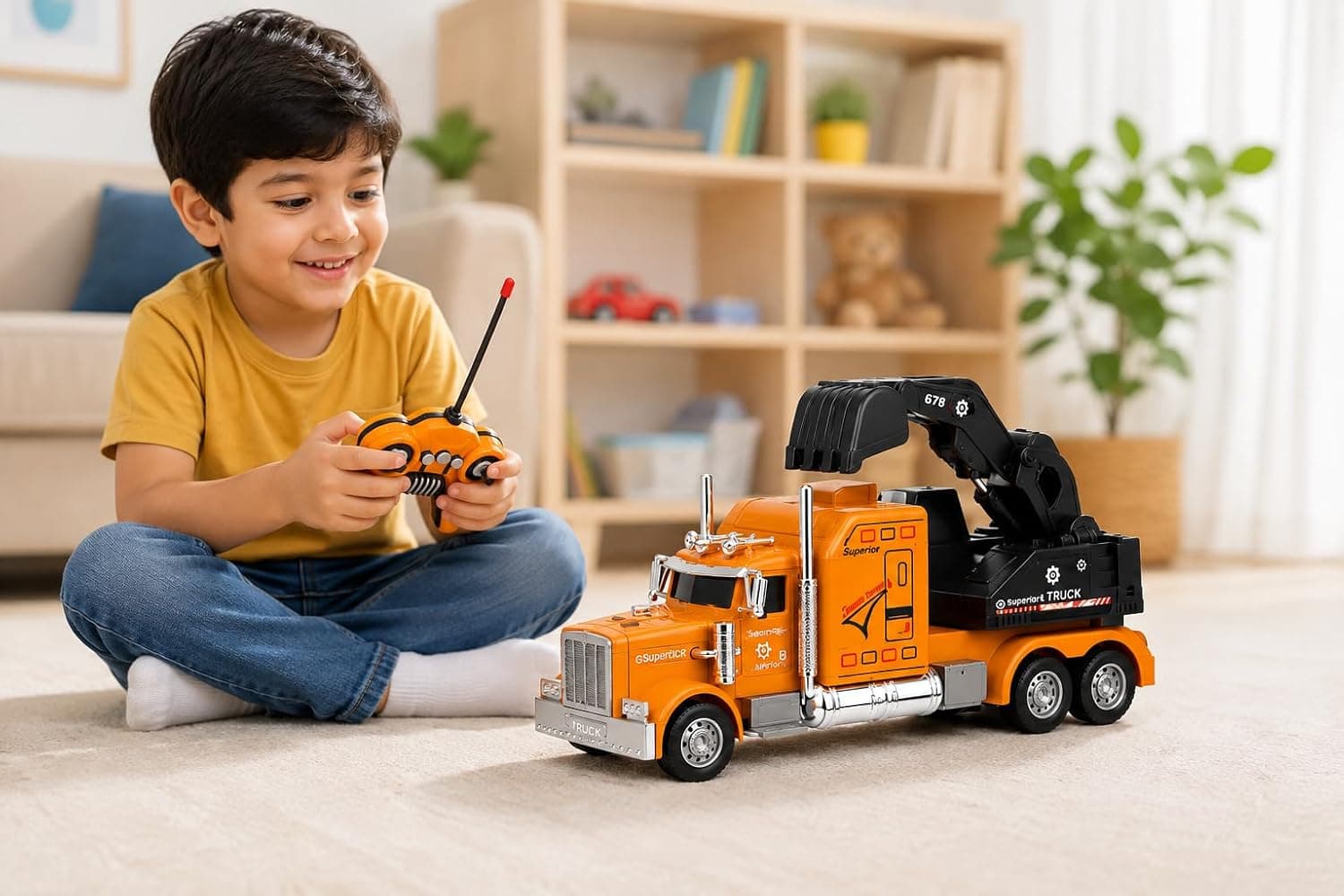 Truck JCB Remote Control JCB Excavator Construction Vehicle Toy for Kids — view 5