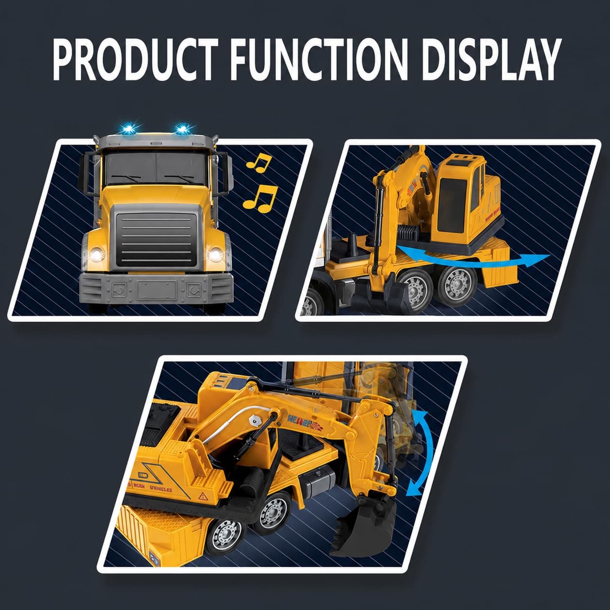 Truck JCB Remote Control JCB Excavator Construction Vehicle Toy for Kids — view 6
