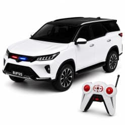 Rechargeable Remote Control SUV Car for Kids with LED Lights, Music, Sound & Smoke Effect, Full Function RC Vehicle Toy for Boys & Girls Age 4+