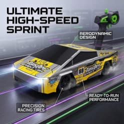 NEON RACER CAR - RC Drift Car Toy with LED Lights | 1:14 RC Racing Car | Random Color Dispatched