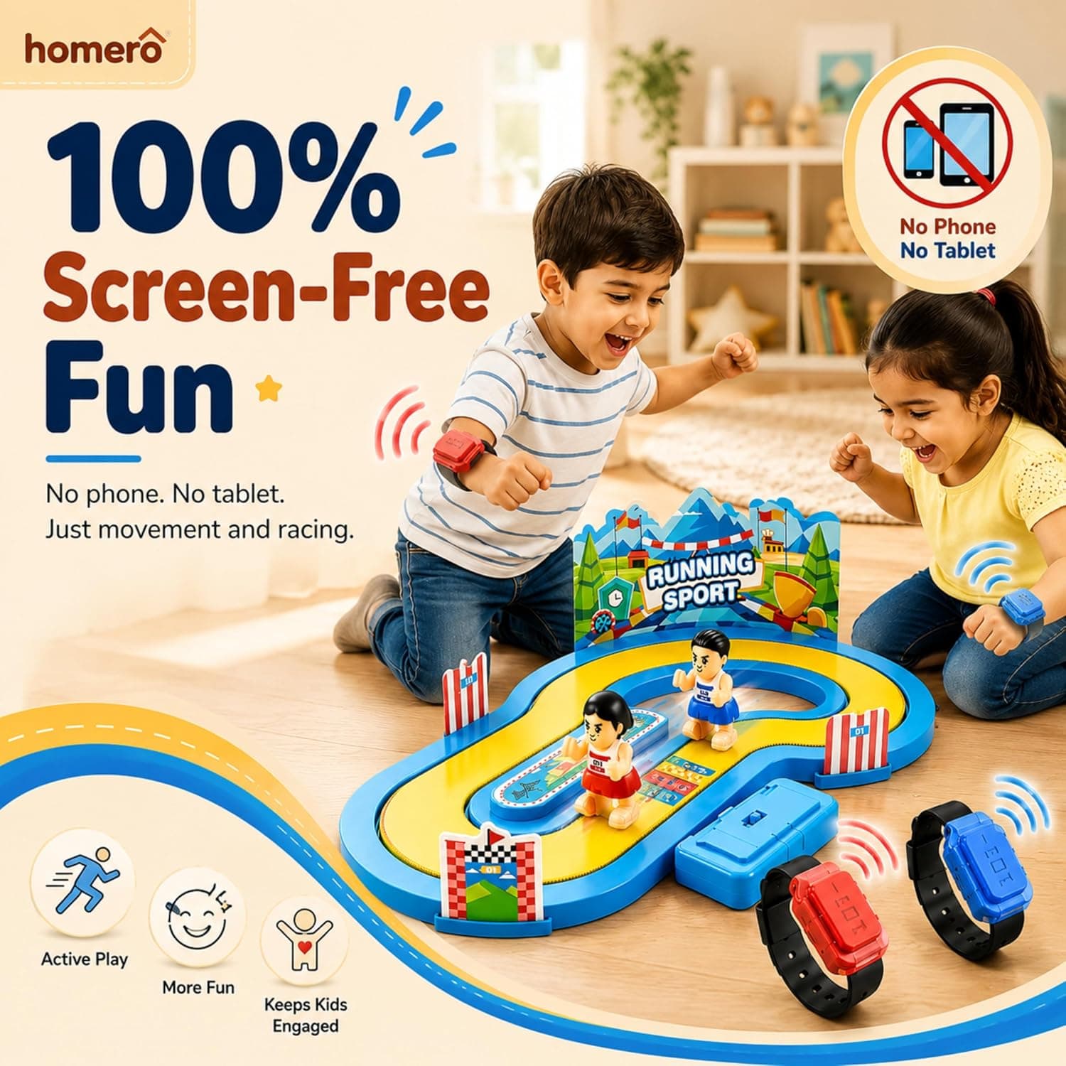 Kidoyz Homero Wireless Motion Sensor Racing Game Toy Set 2 Player Birthday Gift — view 3