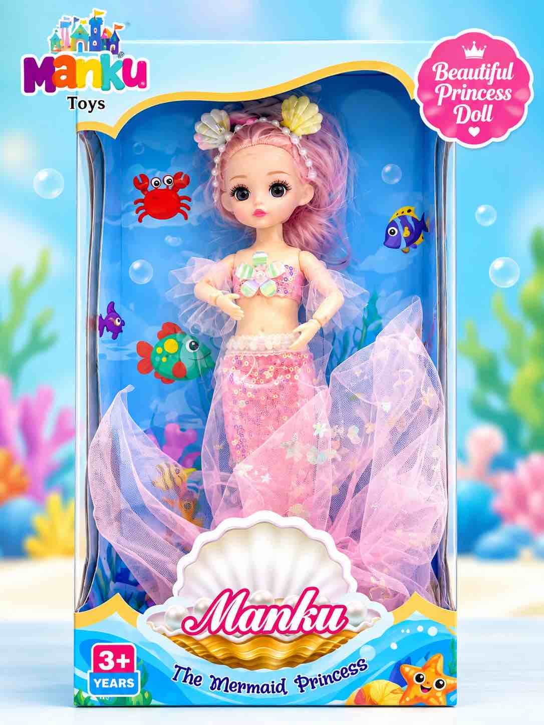 Mermaid Doll for Girls | Fashion Doll Toy | Kidoyz MT3011