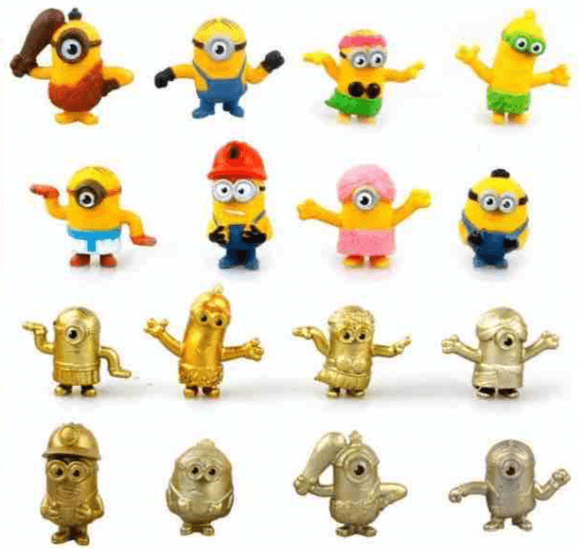 16 PCS Minion-Style Mini Figures Set | Cute Cartoon Character Collectible Toys | Small Action Figures for Kids | Party Favors, Gifts & Decoration — view 2
