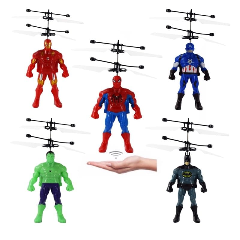 Avengers Action Sensor Super Hero Flying Helicopter Toy for Kids – Hand Controlled Indoor Flying Toy - Pack of 1pcs - Color/Design As Per Stock