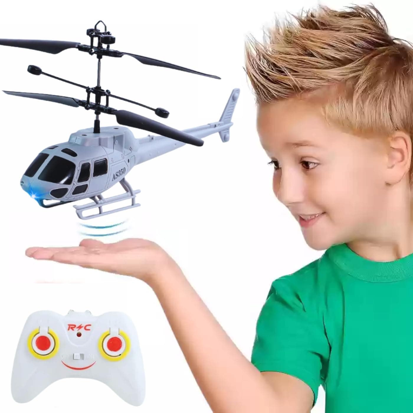 Advance Gravity vacant Remote Control Helicopter, Remote 27 MHz frequency, Gravity vacant 4.03, safety sensor, LED Lights, Rechargeable Battery, Light weight 15 grams, Light Gray, 5 Years and Up — view 4