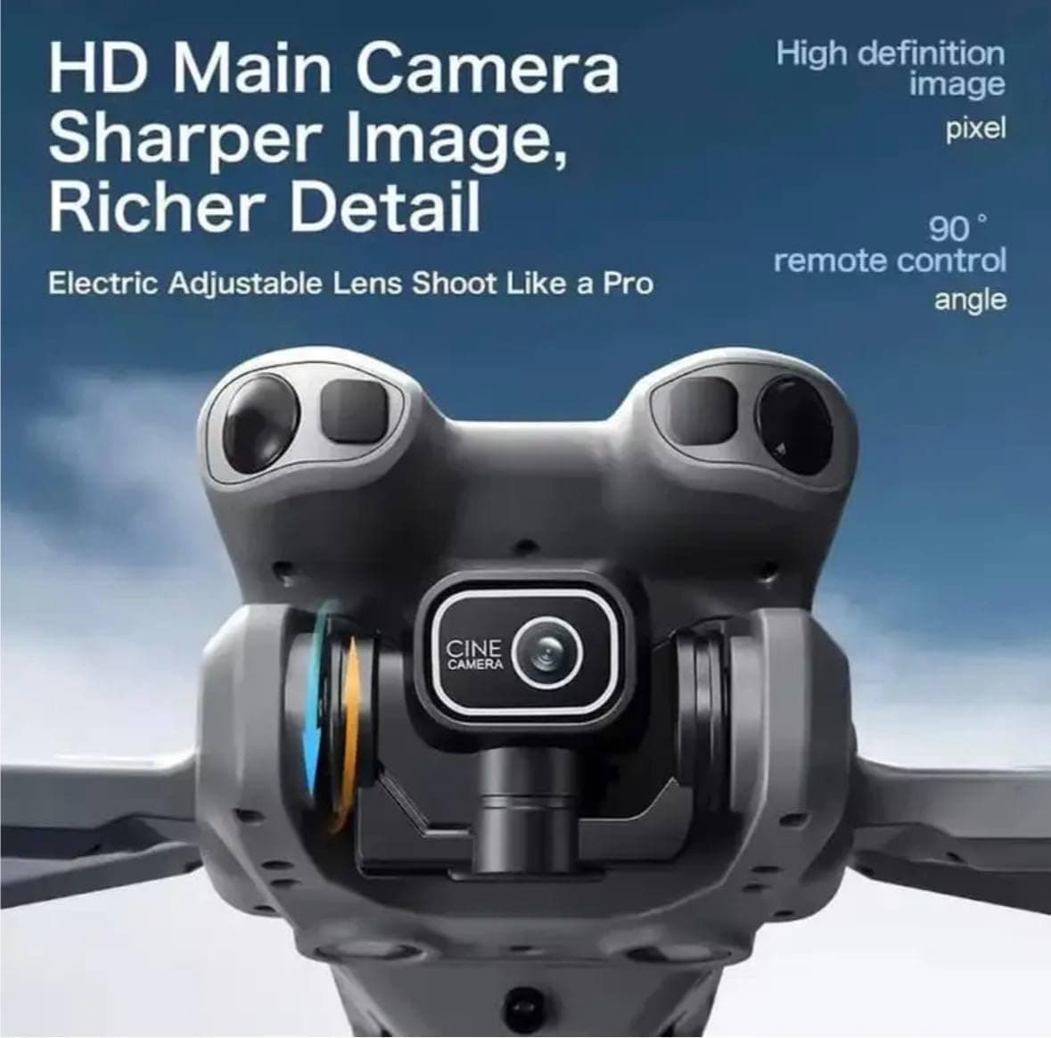 GT50 Pro 360° Drone with Extra-Large Screen | Drone with 4k Camera Foldable 1080P HD Drone with FPV Live Video, Smart Gestures Selfie, Altitude Hold, One Key Take Off/Landing, 3D Flips — view 9