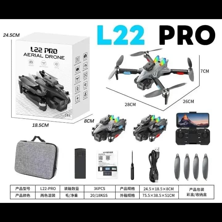 L22 Pro Drone 4k Hd Dual Camera Brushless Motor Remote Control Helicopter Rc Quadcopter Foldable — view 7