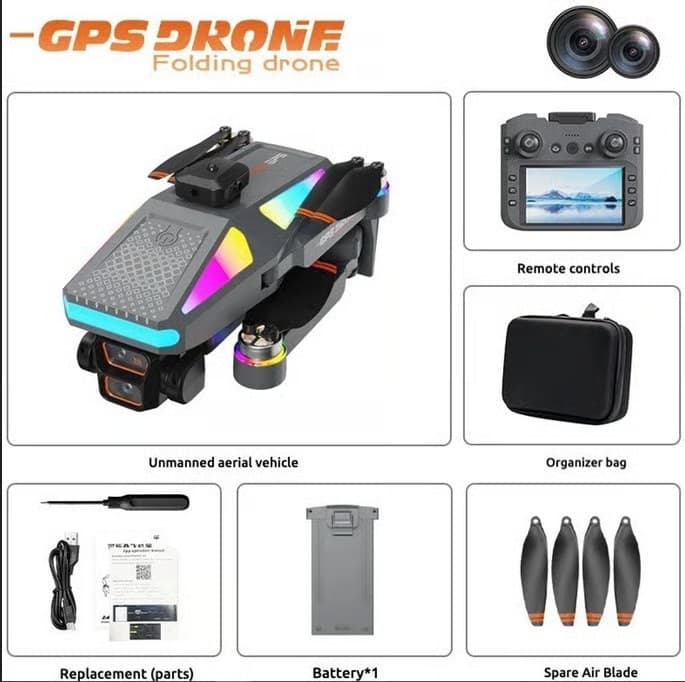 S5hp Gps Drone With Dual 8k Camera, Gps Positioning, Single Battery, Foldable Premium Rc Quadcopter for Aerial Photography & Beginners — view 4