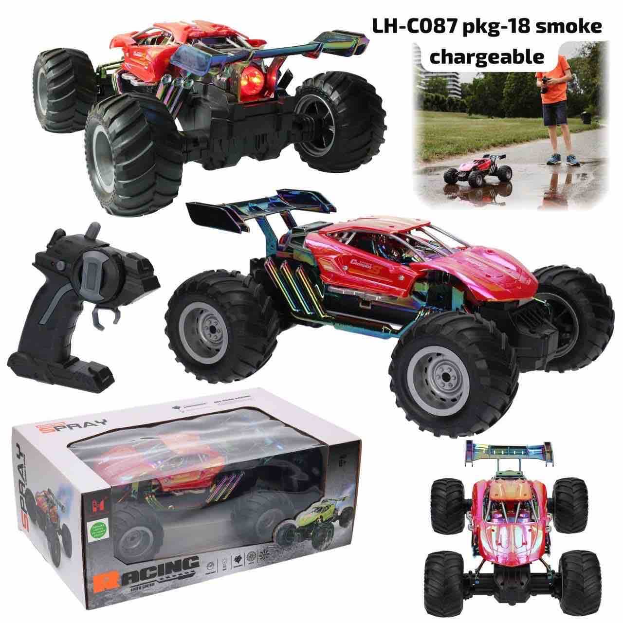 RC Monster Car with Smoke | Metallic Remote Control Monster Truck for Kids