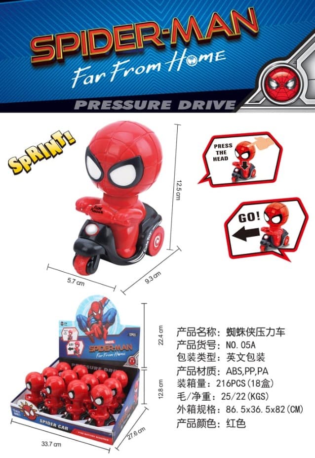 Pressure Spiderman Character Toy (1 Pcs) | Return Gift Toys for Kids — view 2