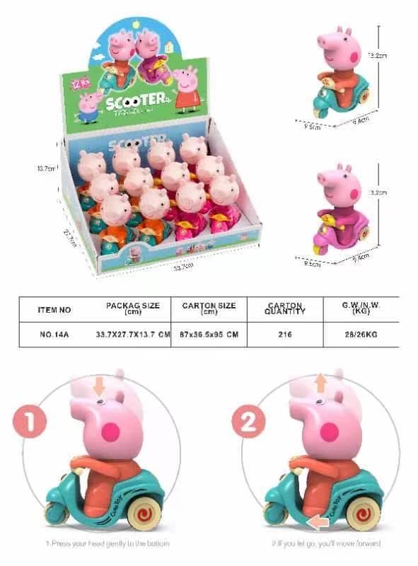 Pressure Peppa Pig Character Toy (Set of 2 Pcs) | Return Gift Toys for Kids — view 2