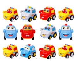 Set Of 4 Friction Mini Cars Car Toy Push And Go Car Vehicles Toys, Cartoon Cars For Toddlers Kids| Crawling Vehicle Toy For Kids, Assorted