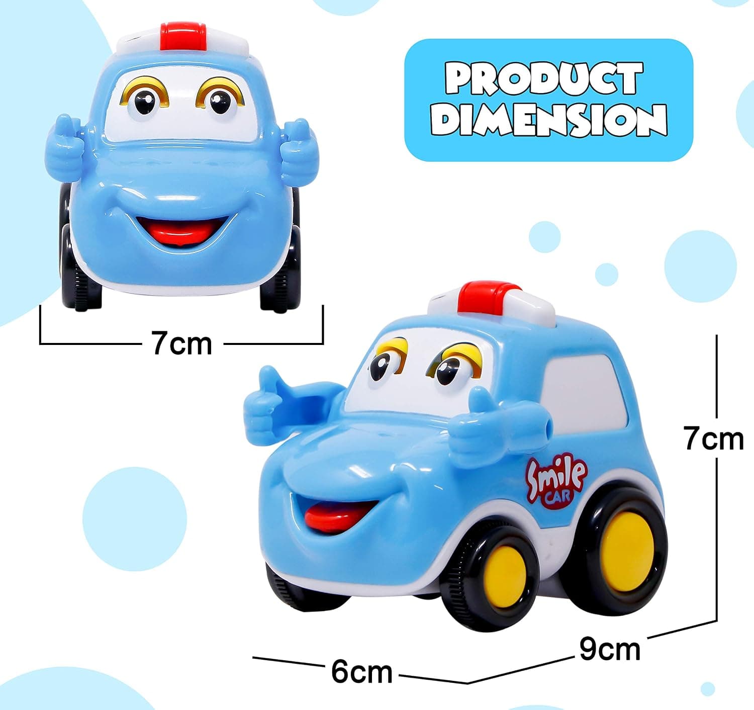 Set Of 4 Friction Mini Cars Car Toy Push And Go Car Vehicles Toys, Cartoon Cars For Toddlers Kids| Crawling Vehicle Toy For Kids, Assorted — view 4