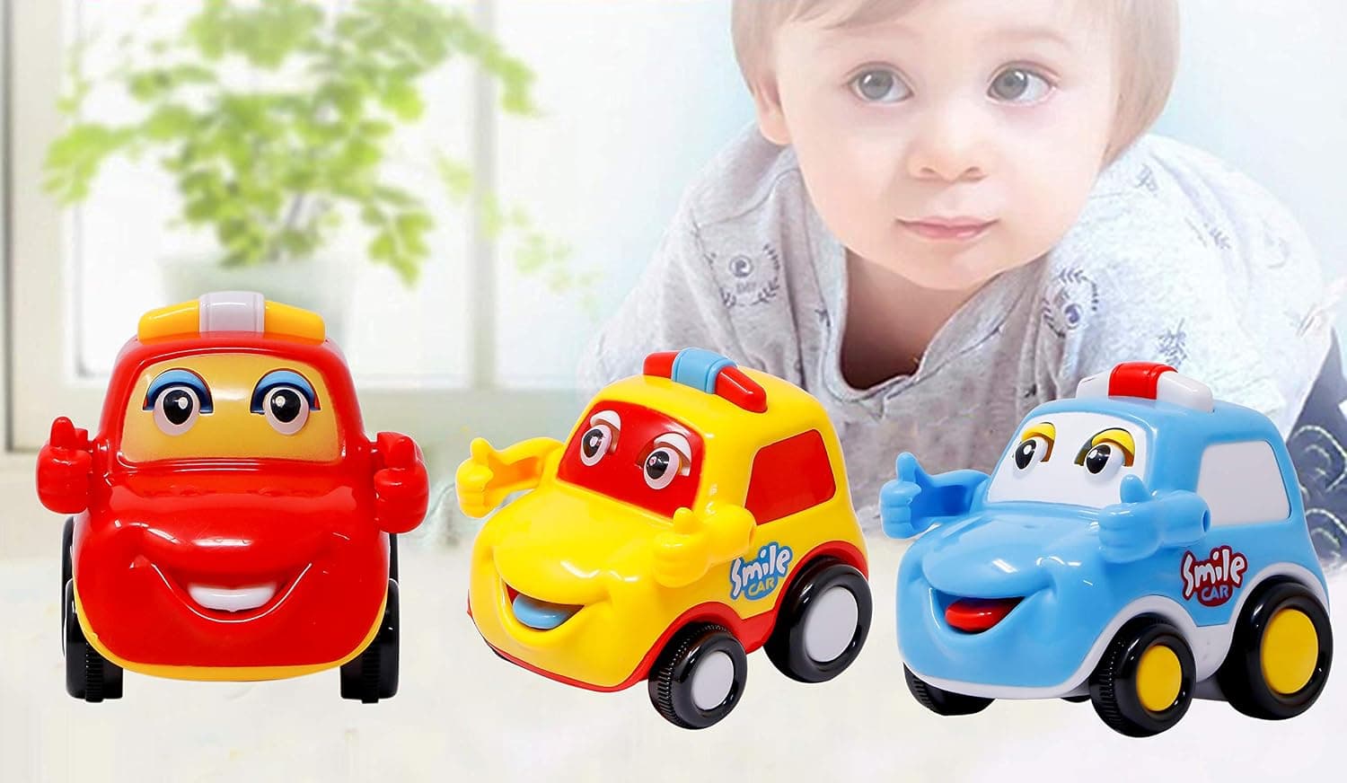Set Of 4 Friction Mini Cars Car Toy Push And Go Car Vehicles Toys, Cartoon Cars For Toddlers Kids| Crawling Vehicle Toy For Kids, Assorted — view 5