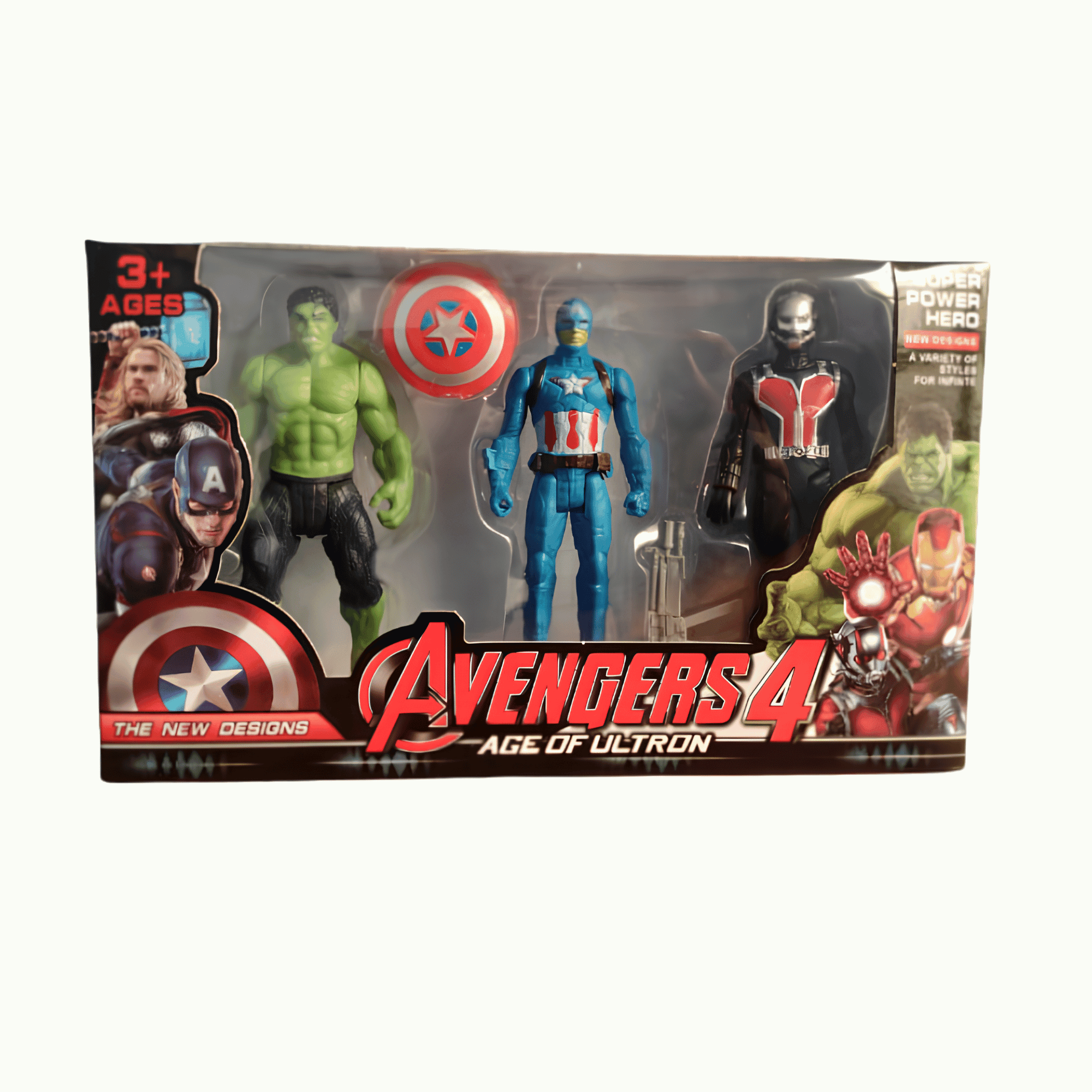 Avengers 3-in-1 Action Figures Set | 8 Random Characters Surprise Pack | Color as per Stock dispatched | Pack of 1