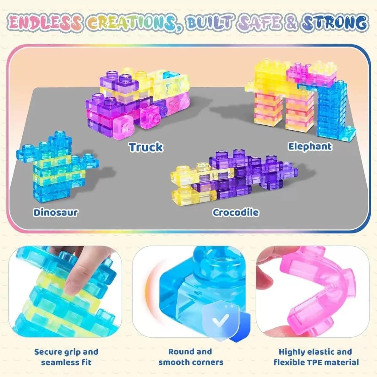 Magic Gummy Blocks Set (40 Pcs) | Building Blocks Toy for Kids — view 4