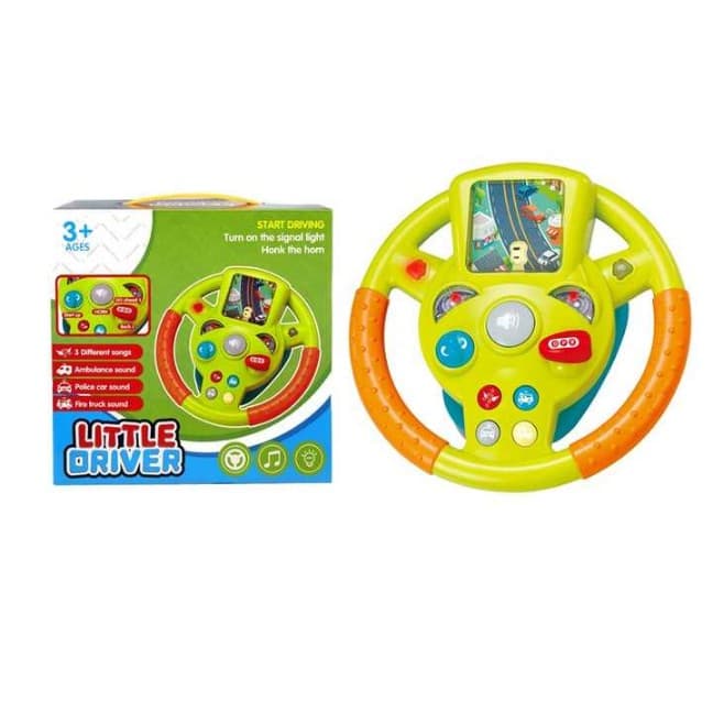 Little Driver Steering Wheel Toy with Lights & Sounds | Driving Simulator for Kids | Color as per Stock dispatched