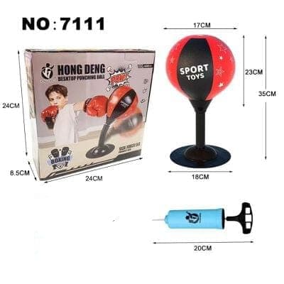 Desktop Punching Ball with Suction Base & Hand Pump | Boxing Stress Buster Toy for Kids — view 2