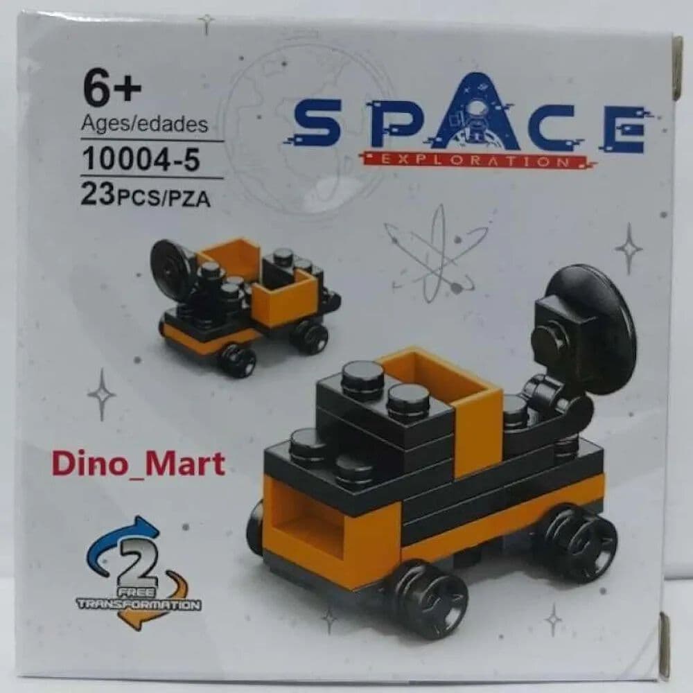 Lego Style Space Shuttle Building Blocks Box (Pack of 12) | Space Exploration 6-in-1 Combiner Sets | Return Gift — view 3