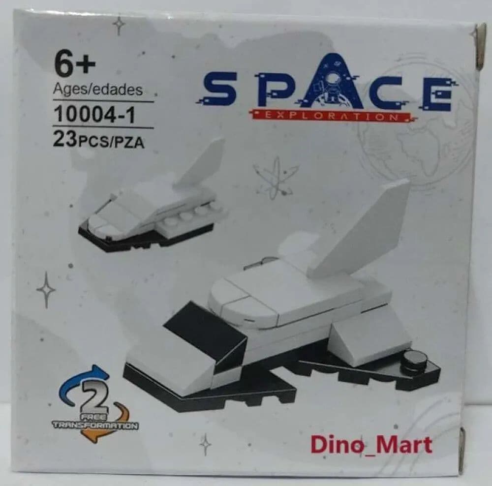 Lego Style Space Shuttle Building Blocks Box (Pack of 12) | Space Exploration 6-in-1 Combiner Sets | Return Gift — view 4