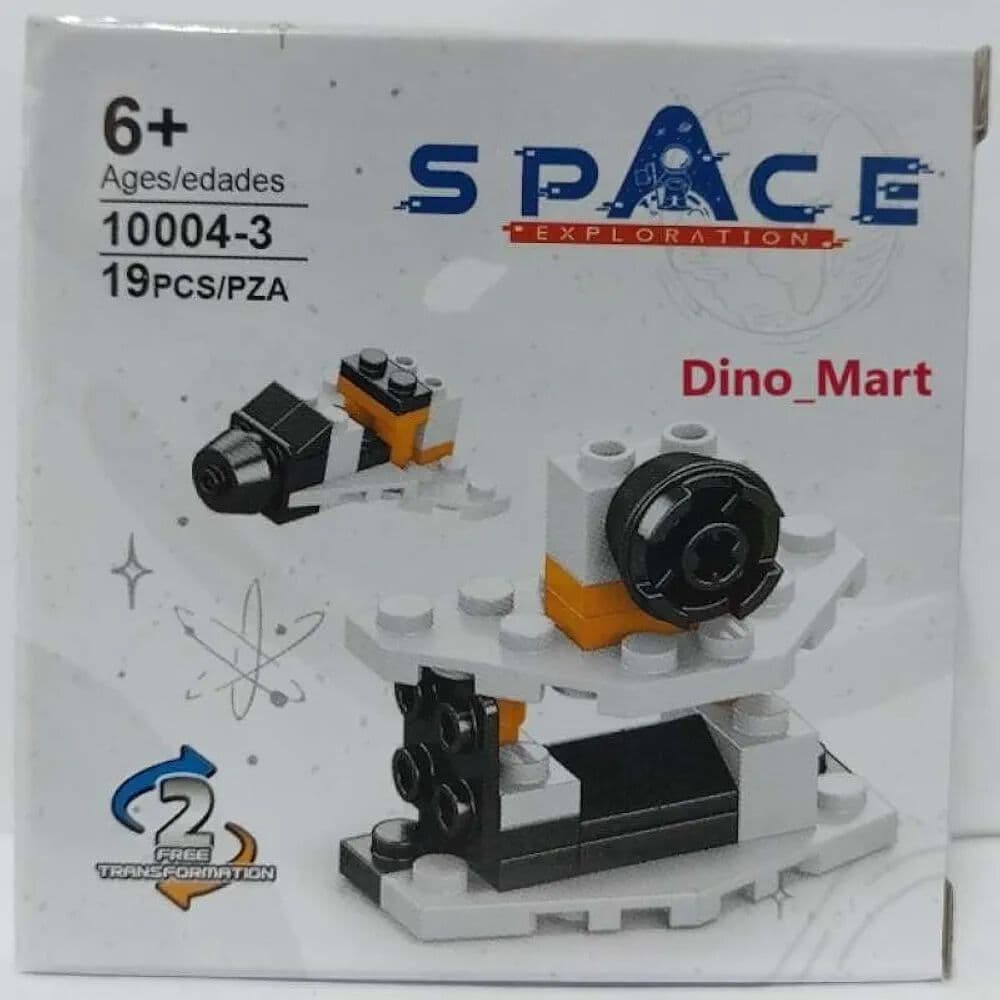 Lego Style Space Shuttle Building Blocks Box (Pack of 12) | Space Exploration 6-in-1 Combiner Sets | Return Gift — view 5