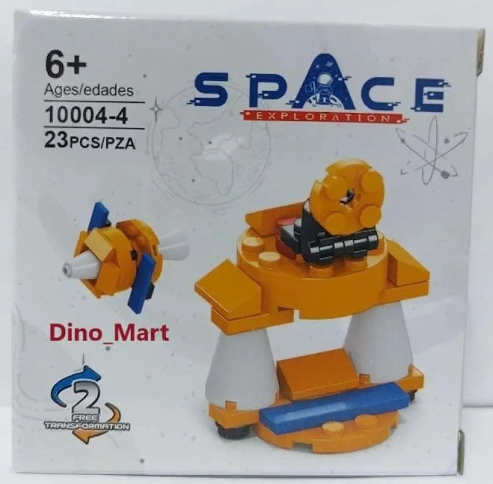 Lego Style Space Shuttle Building Blocks Box (Pack of 12) | Space Exploration 6-in-1 Combiner Sets | Return Gift — view 6