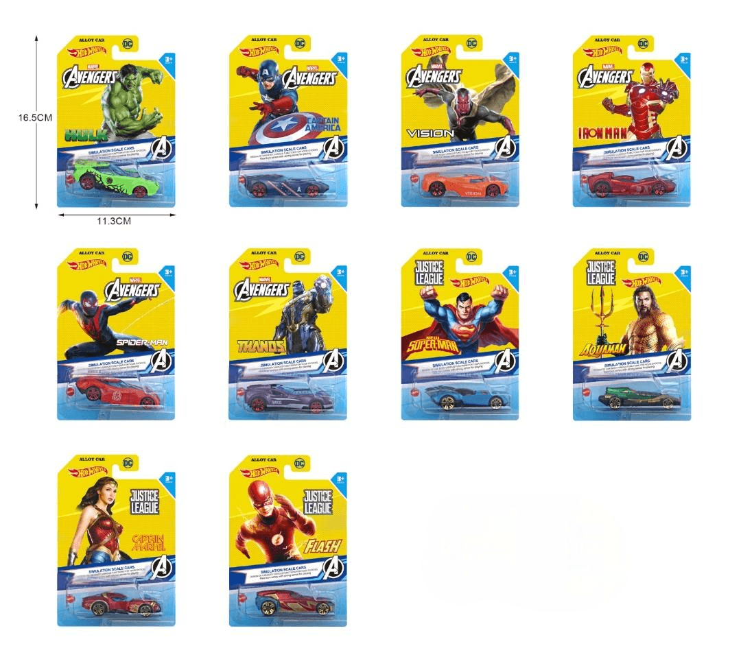 Kidoyz Hot Wheels Die-Cast Racing Car Pack of 1| Individually Carded Metal Toy Cars | Assorted Alloy Models for Kids Ages 3+ | Color As Per Stock